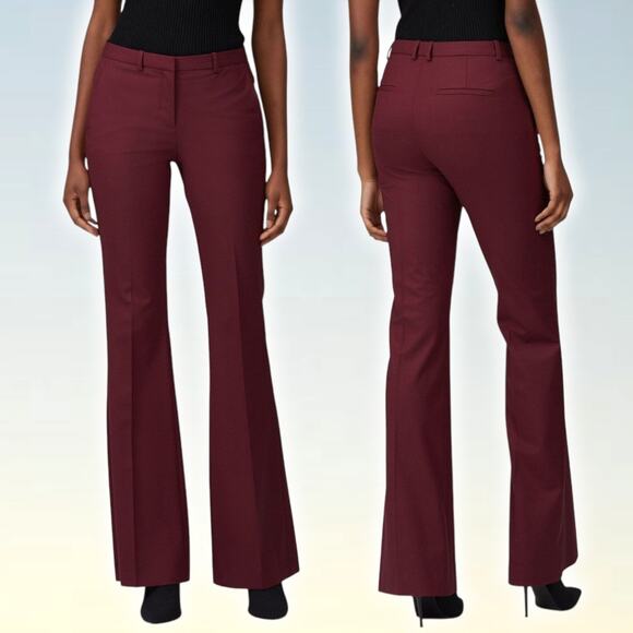 Theory Pants - NWT THEORY Demitria 2 New Stretch Wool Flare Leg Pants Size 00 Dark Current